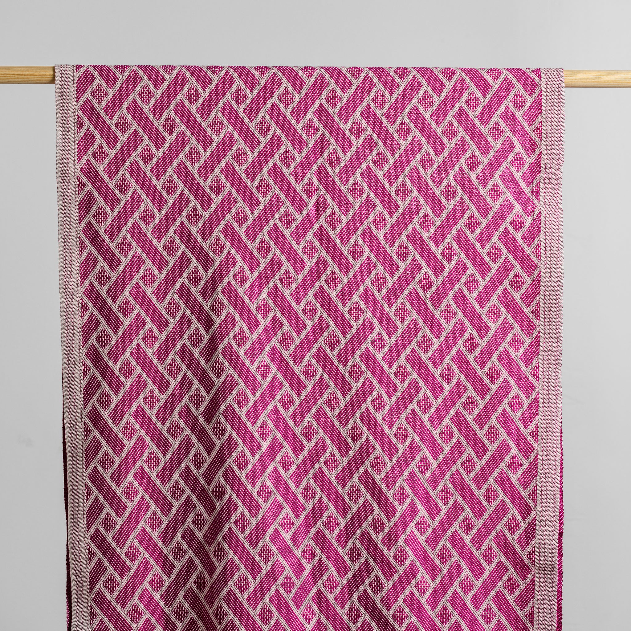 Skjerf - Flettet - Mørk Rosa