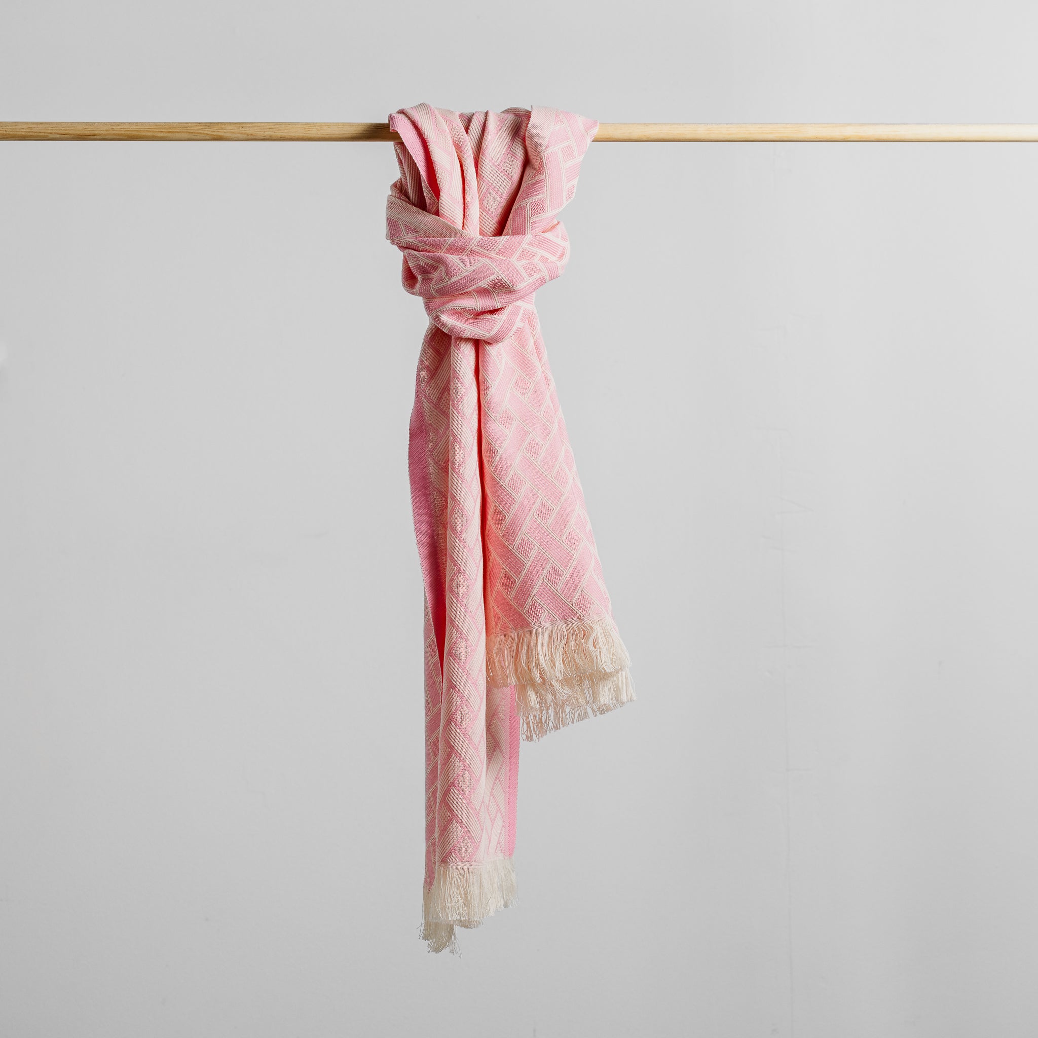 Skjerf - Flettet - Rosa