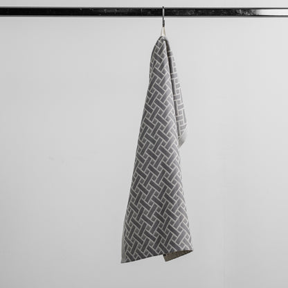 Håndkle - Flettet - Grå