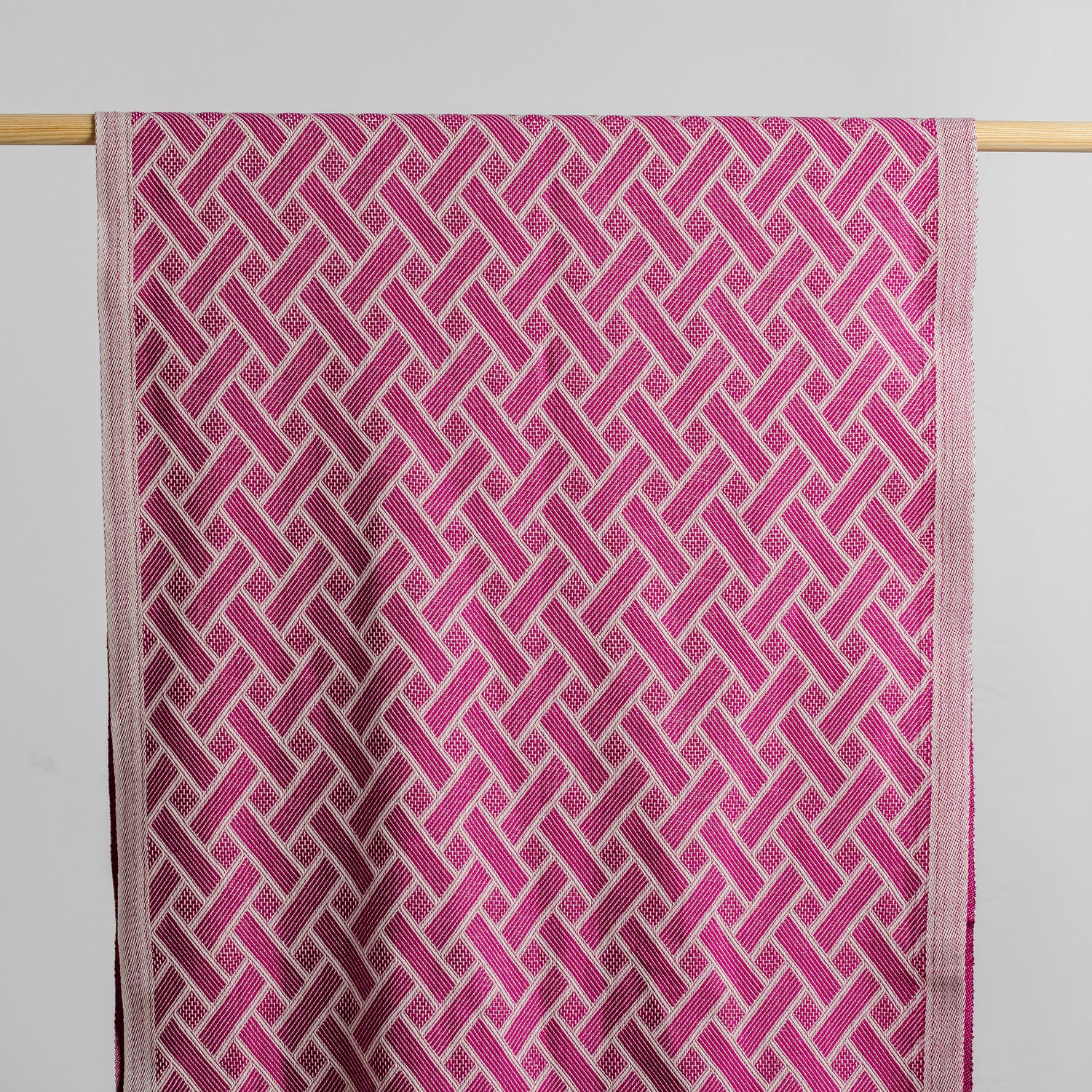 Skjerf - Flettet - Mørk Rosa