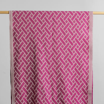 Skjerf - Flettet - Mørk Rosa