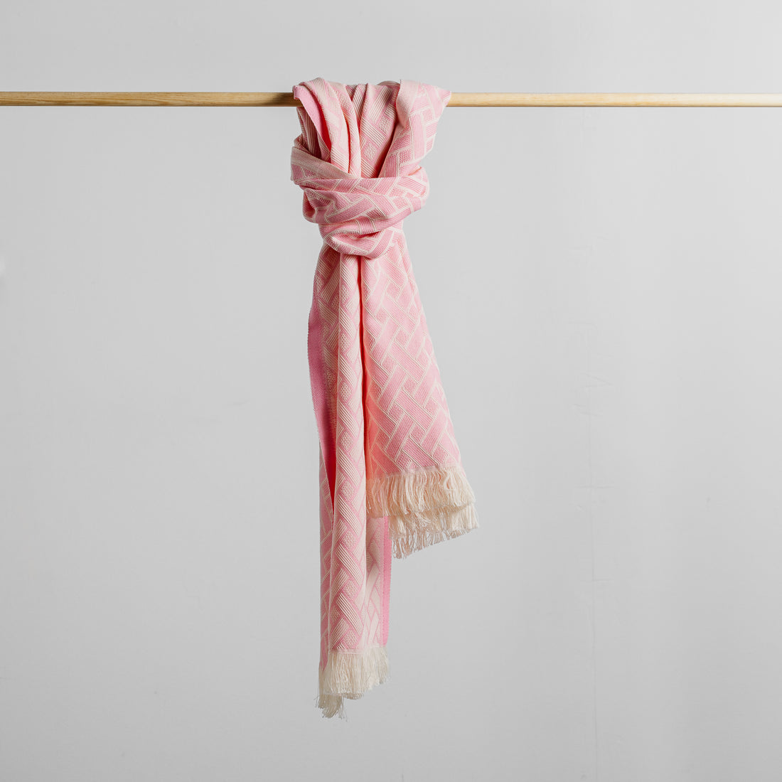 Skjerf - Flettet - Rosa
